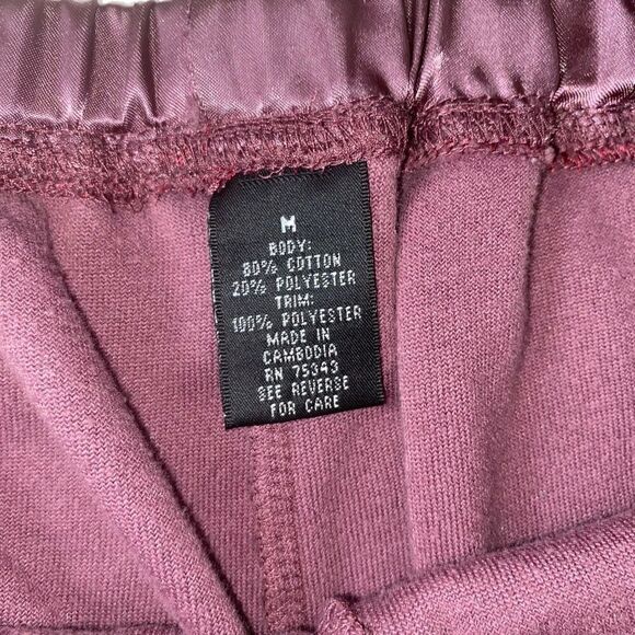 Sarah spencer intimates women M velour luxury pajama set mauve M - Picture 10 of 14